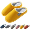 thumbnail image 5 of nsendm Male Shoes Adult Mens Wide Width Slippers Slip on Plus Velvet Warm Thick Bottom Non Slip Cotton Men's Slippers Size 9 1/2 Or 9-10 Grey 8.5, 5 of 8
