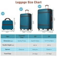 thumbnail image 2 of 3 Piece Luggage Set, Lightweight Suitcase Set 12/20/24 Luggages and Cosmetic Case, Hardshell Luggage Sets with TSA Lock Spinner Suitcase, , Blue, 2 of 8