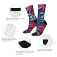 thumbnail image 3 of Cauagu Red And Blue Leaves Print Crew Socks for Women and Men,Adult Athletic Running Socks 1-Pair Sports Socks Work Gear Socks with Moisture Wicking, 3 of 6