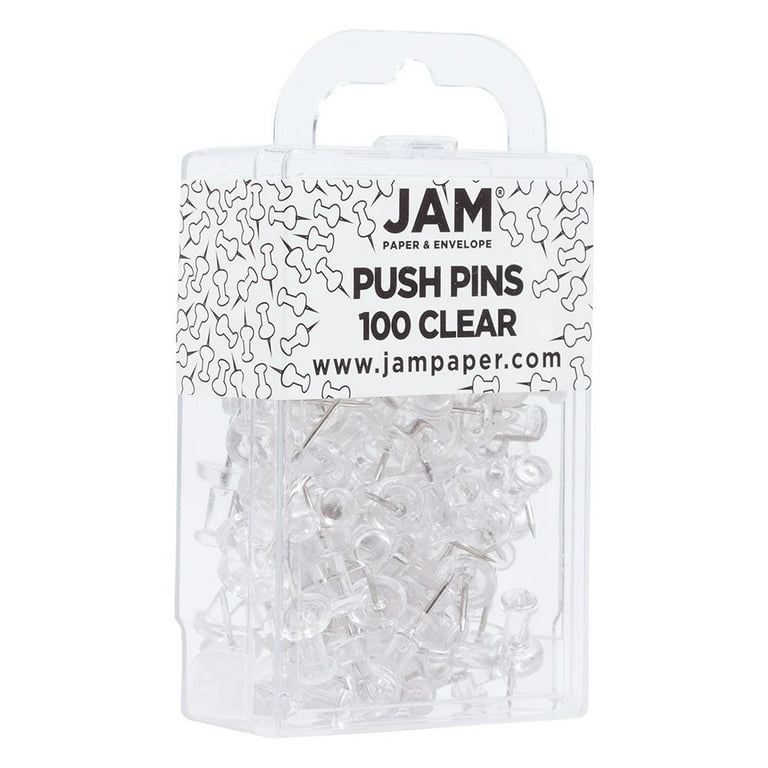 Push Pins, Thumb Pins, Board Pins, Multicolor 100 Peace Dibbi, 1000, Size:  24mm Long Each