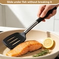 thumbnail image 5 of 2 Pack Silicone Spatulas Turners, Silicone Cooking Spatula Heat Resistant Turner, Non Stick Slotted Solid Kitchen Utensils, Stainless Steel Handle, for Frying, Baking, Flipping, Turning, 5 of 7