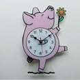 thumbnail image 6 of JZROCKER Modern Cartoon Piggy Wall Clock Acrylic Shape Quiet Operations Battery Operated Clock for Home Bedroom Decoration, 6 of 7
