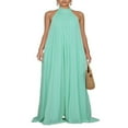 thumbnail image 1 of Combinaison Ample Sans Manches pour Femmes, Jambes Larges, Style Boho, Couleur Unie, Dos Nu, Rétro Été, Pantalon Harem, 1 of 3