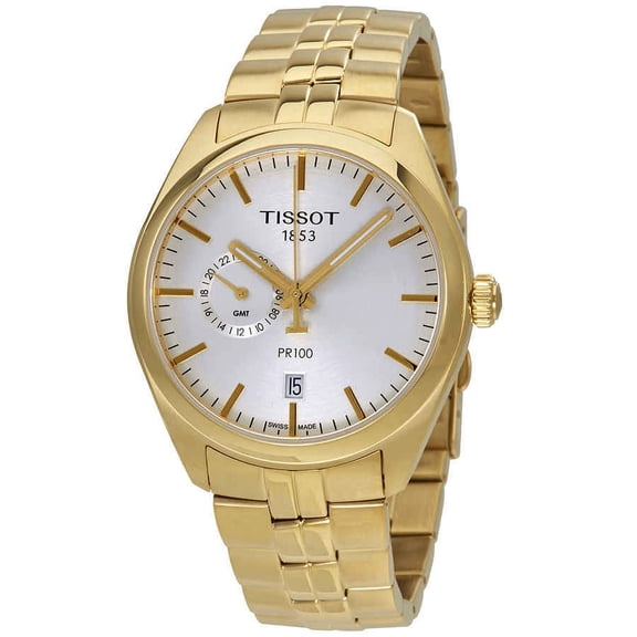 Tissot PR 100 Dual Time T-Classic Two-Tone Men's Quartz Watch T101.452.33.031.00