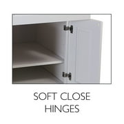Design House Brookings Ready to Assemble Shaker Sink Base Kitchen Cabinet (33 x 34.5 x 24), Sherwin Williams® White