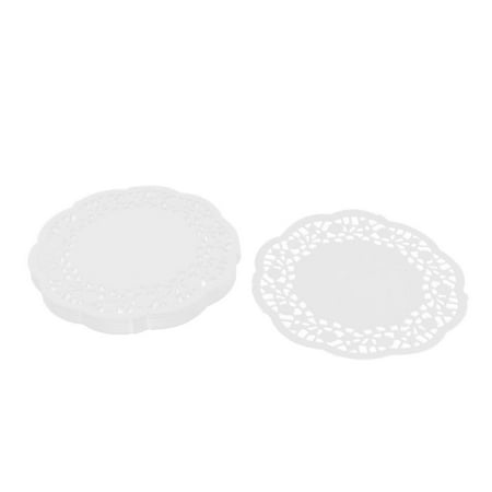Christmas Cake Shop Home Paper Disposable Cake Dessert Holder Table Placemat White 14cm Dia 100pcs ()