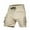 Khaki, variant on Men's Pull-On Utility Cargo Short Solid Color Fashion Travel Short Pants Breathable Knee Length Shorts 2026 Summer Casual Camouflage Hunting Shorts with Multi Pockets,XXXXL