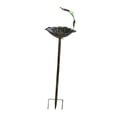 thumbnail image 3 of Baño de pájaros de metal para decoración de jardín exterior, comedero para pájaros resistente e independiente con base de estaca de 3 puntas para pati, 3 of 8