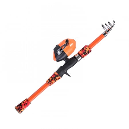 BESTSKY Kids Fishing Pole Telescopic Rod and Reel Combo Fiberglass Spincast Tackle for Ages 5-12 Boys Girls Outdoor Family Trips Learning to Fish Portable