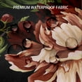 thumbnail image 5 of Vintage Peonies Roses and Birds Shower Curtain, Waterproof Fabric Black Floral Bathroom Shower Curtain with 12 Hooks, 72 x 72 Inch, 5 of 6