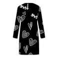 thumbnail image 4 of Sakmal Plus Size Moomoo Womens Nightgowns Valentines Long Sleeve Love Moomoo Dress Heart Print Knee Length Nightgowns for Women L, 4 of 6
