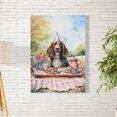 thumbnail image 2 of Happy Mother's Day Boykin Spaniel with Sweets and Flowers at a Picnic Vertical Matte Canvas Poster Dog Lover Wall Art Home Decor - 13005, 2 of 5
