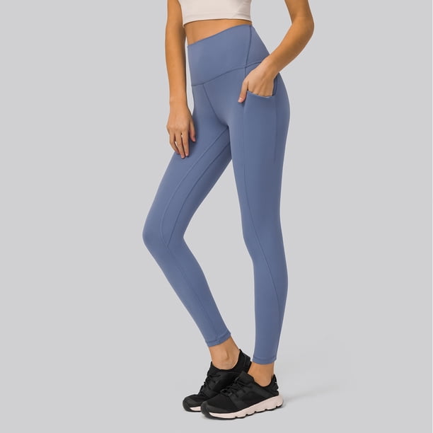 WILLBEST Pantalones de Yoga de Alto Rendimiento para Mujer, Leggings Elásticos de Entrenamiento con Bolsillos Laterales, Ropa Deportiva Deportiva Cómoda Chica
