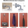 thumbnail image 4 of 2 piezas 3m Autoadhesivo Silicona Puerta Impermeable Tope de puerta Ganchos de pared silenciosos Sin perforaciones (gris), 4 of 5