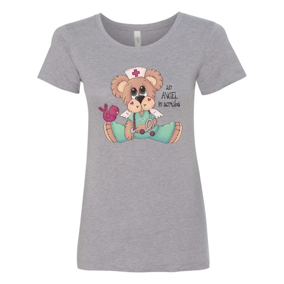 Inktastic Cna an Angel in Scrubs Teddy Bear Women's T-Shirt