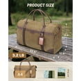 thumbnail image 5 of Gonex Waxed Canvas Duffle Bag, 55L Water-Resistant Travel Duffel, Vintage Overnight Weekender Bag with Shoes Compartment for Men & Women, 5 of 9