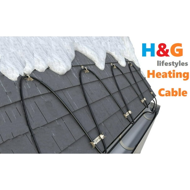 H&G lifestyles 100ft Roof Snow Heating Cable SelfRegulating DeIcing