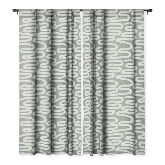 Society6 Holli Zollinger Ceres Ani Grey Single Panel Room Darkening Window Curtain 50" x 64"