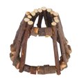 thumbnail image 3 of Pet House, Natural Applewood Hide Cave Cage Small Animal Nests Wooden Hamster House, For Hamster ANGGREK NO, 3 of 8