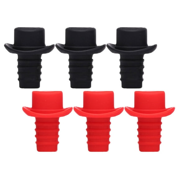 Raindrops 6Pcs Replacement Bottle Stopper Red Silicone Sealing Function For Beer Bottle Vinegar Bottle