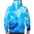thumbnail image 7 of Pofeuu Blue Shell Print Mens Casual Hooded Collar Drawstring Hoodies Pullover Sweatshirts Casual Long Sleeve Shirts-Large, 7 of 7