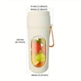 thumbnail image 4 of 1pc Exprimidor Recargable por USB Multifuncional, Taza de Jugos Portátil con Capacidad de 450ml y Tapa para Bebidas Deportivas más Pajilla, Cuchillas de Doce Hojas para Jugo Más Rápido y Delicado,, 4 of 10