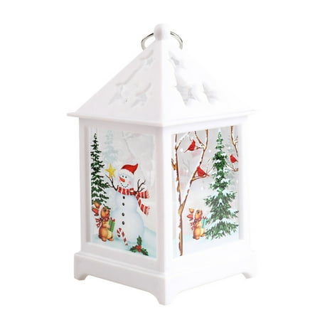 

MIARHB Wind Lantern Santa Claus Night Light Glowing Small House Creative Christmas Gifts