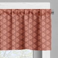 thumbnail image 3 of Ambesonne Abstract Valance Pack of 2, Antique Motifs Grid Art, 42"X18", Dark Rust and Pale Rust, 3 of 5