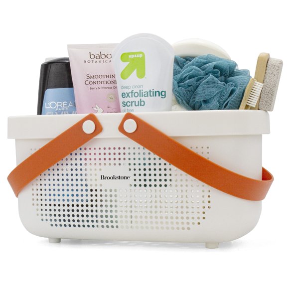 Carrito de ducha Brookstone BKH1635, portátil, grande, blanco