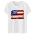 thumbnail image 4 of WUANDIXFA Summer Tops 250th Anniversary USA Shirt for Women 250th Anniversary Patriotic July 4th T-Shirt USA T-Shirt White,L, 4 of 5