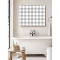 thumbnail image 6 of Grey Plaid Wall Art for Living Room,Canvas Picture Wall Decor for Bathroom Bedroom,Gradient Geometric Buffalo White Checkered Painting Artwork for Office Kitchen Hallway Dining Room Decor 12"x16", 6 of 8