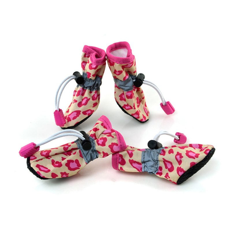 5 Color 4pcs/set Pet Dog Waterproof Shoes Winter Warm Soft Thick