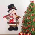 thumbnail image 3 of Adorno navideño de mesa con forma de muñeco de nieve, decoración para fiestas en casa, regalo navideño y juguete para niños (Muñeco de nieve, posición aleatoria del sombrero)., 3 of 7