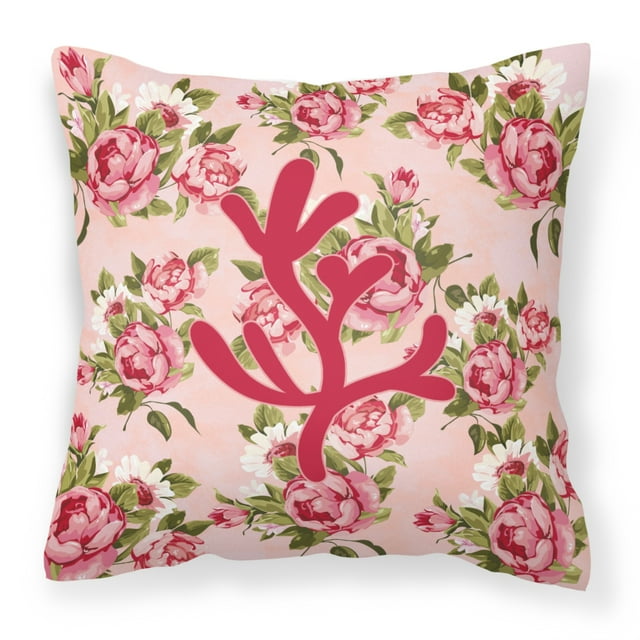 Caroline's Treasures BB1103-RS-PK-PW1414 Corail Shabby Chic Rose Roses Oreiller 14 x 14 Multicolore
