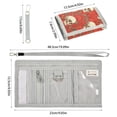 thumbnail image 3 of JIALIOU Nylon Trifold Card Wallet with ID Window Zipper Pocket for Men Women Teen Skull and Rose, 3 of 7