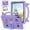 Lightpurple, variant on TECH CIRCLE Kids Case for iPad (A16) 11-inch 2025 / iPad 10th Gen 10.9" 2022, Cute Cartoon Shockproof EVA Case Handle Adjustable Stand DIY Decorative Accessories Lightweight Cover,Pink