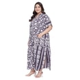 thumbnail image 3 of Oussum Robe Caftan Boutonnée pour Femme Longue Ajustable d'Été Maxi avec Poche, 3 of 7