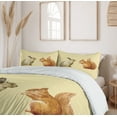 thumbnail image 6 of Ambesonne Squirrel Duvet Cover Set, Rabbit Animal Friends Art, 2-Calking, Beige and Dark Sand Brown, 6 of 7