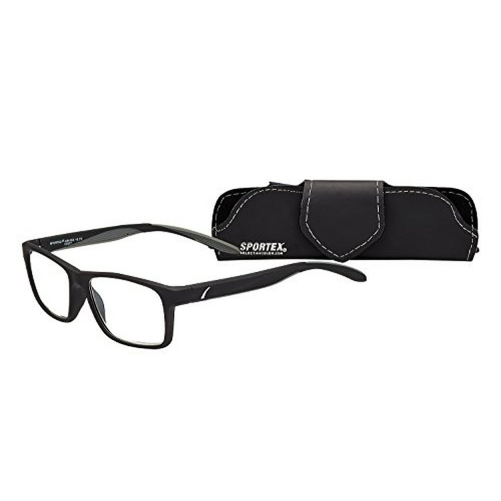 SelectAVision mens Sportex Ar4163 Gray Reading Glasses, Gray, 29 mm