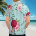 thumbnail image 6 of High Quality Hawaiian Shirts for Men Short Sleeve Aloha Beach Shirt Floral Summer Casual Button Down Shirts Blouses D66YL6, 6 of 7