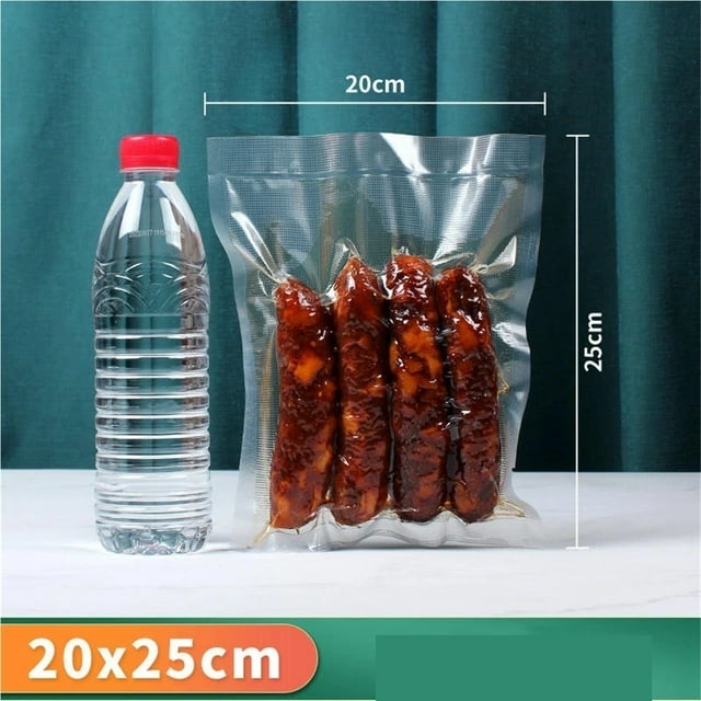 Sacs d'Emballage sous Vide pour Aliments 50 Pcs Sacs de Rangement sous Vide pour Machine de Scellage sous Vide Aliments Frais Sacs Vides à Longue Conservation