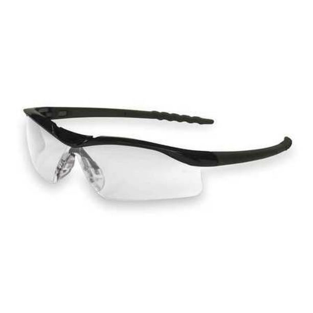 MCR SAFETY DL110 Safety Glasses, Wraparound Clear Polycarbonate Lens
