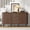Walnut-55 in, variant on Aufeile 55" Modern Sideboard Buffet Cabinet with 3 Drawers, Wood Buffet Table with 2 Tambour Doors and Adjustable Shelves for Dining Room Kitchen, Walnut