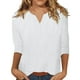 thumbnail image 1 of Vestidos Casuales Para Mujer, Blusas De Mujer De Moda Camisa de lino y lino para mujer, de moda, de color liso, con botones, cuello en V, holgada, manga larga, con cuello en V, 1 of 7