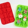 thumbnail image 7 of Hzsb Christmas Silicone Mold 14 Cavities Santa Snowman Tree Cane Gift Box Non-stick Food Grade Easy Release DIY Fondant Chocolate Candy Biscuit Jelly Ice Cake Baking Mold, 7 of 7