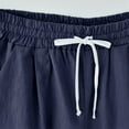 thumbnail image 3 of TYGHBN Shorts for Women Trendy Summer 2024 Beach Drawstring Knee Length Shorts Loose Fit Resort Wear Fashion Clothes Pants Women Pants Casual Summer plus Size Pant Suits for Women Business Casual, 3 of 5