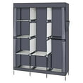 thumbnail image 7 of Zimtown 71" Closet Organizer Shelves System Clothes Storage Wardrobe, Gray, 7 of 7