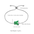 thumbnail image 6 of Juwaliy May Birthstone Bracelets Green Butterfly Bracelet Emerald CZ 925 Sterling Silver Jewelry Women Birthday Mother's Day Gift, 6 of 8