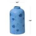 thumbnail image 6 of Mainstays By Becky G. & Alejandra Tall 7.6" Blue Flower Decorative Ceramic Vase, 6 of 11