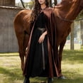 thumbnail image 4 of FNFYFH Renaissance Velvet Cape for Women and Men Medieval Cape Halloween Gothic Cloak Velvet Cloak, 4 of 7